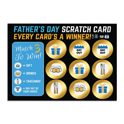 Dad Scratch Card Gifts for Dad Fathers Day Gift Novelty Card