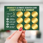 Grandad Scratch Card Novelty Fathers Day Gift for Grandad