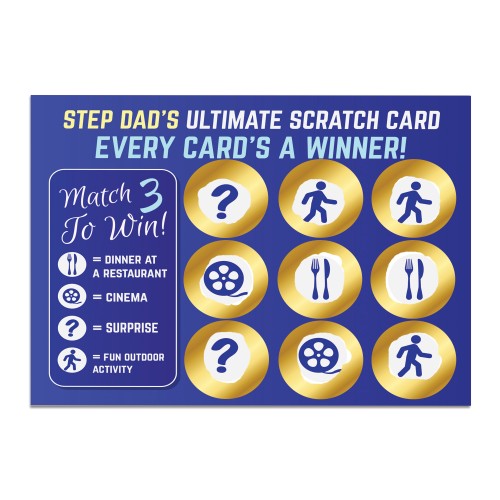 Stepdad Birthday Gift Fathers Day Gift Step Dad Scratch Card