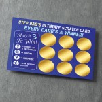 Stepdad Birthday Gift Fathers Day Gift Step Dad Scratch Card