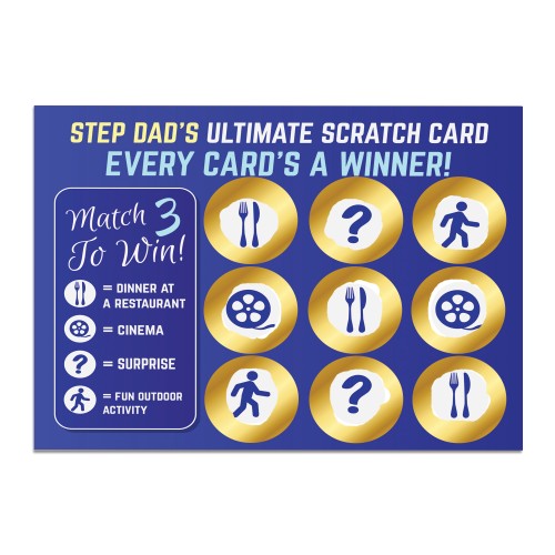 Fathers Day Gift Step Dad Scratch Card Stepdad Birthday Gift