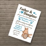 Father And Daughter Gift Black A4 Wood Frame Father's Day 