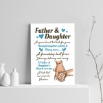 Father And Daughter Gift Black A4 Wood Frame Father's Day 