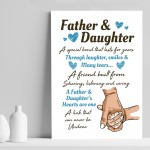 Father And Daughter Gift Black A4 Wood Frame Father's Day 