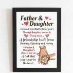 Father And Daughter A4 Framed Print Fathers Day Gift For Dad