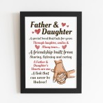 Father And Daughter A4 Framed Print Fathers Day Gift For Dad