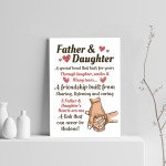 Father And Daughter A4 Framed Print Father's Day Gift For Dad