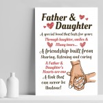 Father And Daughter A4 Framed Print Father's Day Gift For Dad