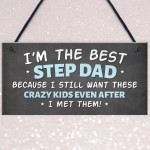 Step Dad Hanging Sign Novelty Gift For Fathers Day His Birthday