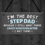 Step Dad Hanging Sign Novelty Gift For Fathers Day His Birthday