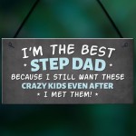 Step Dad Hanging Sign Novelty Gift For Fathers Day His Birthday