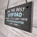 Step Dad Hanging Sign Novelty Gift For Fathers Day His Birthday