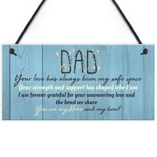 Dad Gifts From Daughter Hanging Plaque Father's Day Birthday