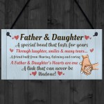 Father and Daughter Hanging Sign Dad Gift From Daughter Fathers