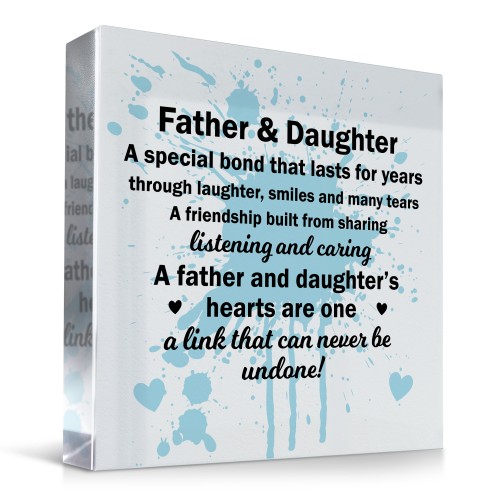 Father and Daughter Plaque Dad and Daughter Gifts Fathers Day