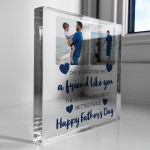 Fathers Day Gift Personalised Clear Block Dad Gift From Daughter