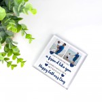 Fathers Day Gift Personalised Clear Block Dad Gift From Daughter