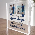 Fathers Day Gift Personalised Clear Block Dad Gift From Daughter