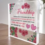 Friendship Standing Plaque Friendship Sign Best Friend Gift