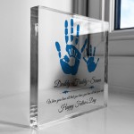 Special Fathers Day Gift Personalised Clear Block Dad Gift