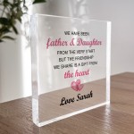 Father And Daughter Gifts Personalised Clear Block Father Gift