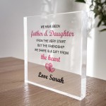 Father And Daughter Gifts Personalised Clear Block Father Gift