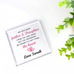 Father And Daughter Gifts Personalised Clear Block Father Gift