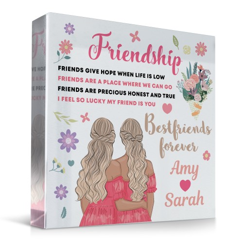 Friendship Standing Plaque Friendship Sign PERSONALISED