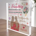 Friendship Standing Plaque Friendship Sign PERSONALISED