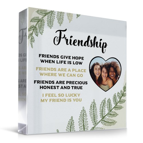 Friendship Sign PERSONALISED Photo Plaque Best Friend Gifts