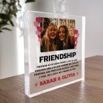 Gift For Best Friend PERSONALISED Photo Plaque Friendship Gift