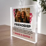 Gift For Best Friend PERSONALISED Photo Plaque Friendship Gift