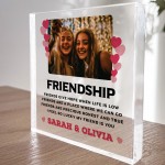 Gift For Best Friend PERSONALISED Photo Plaque Friendship Gift