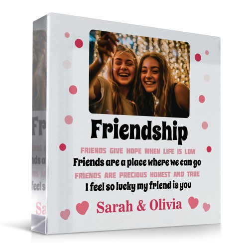 Friendship Gift For Best Friend PERSONALISED Photo Plaque Gift