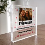 Friendship Gift For Best Friend PERSONALISED Photo Plaque Gift