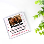 Friendship Gift For Best Friend PERSONALISED Photo Plaque Gift