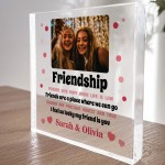 Friendship Gift For Best Friend PERSONALISED Photo Plaque Gift