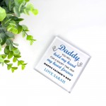 Special Gift For Daddy For Fathers Day Personalised Clear Block