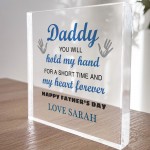 Special Gift For Daddy For Fathers Day Personalised Clear Block