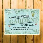 Garden Signs and Plaques for Outside Garden Signs Come Sit