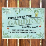 Garden Signs and Plaques for Outside Garden Signs Come Sit