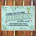 Garden Signs and Plaques for Outside Garden Signs Come Sit