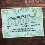 Garden Signs and Plaques for Outside Garden Signs Come Sit