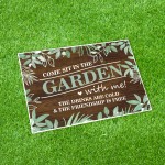 Garden Sign and Plaques Come Sit In The Garden Wall Sign