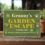 Any Names GARDEN ESCAPE Sign PERSONALISED Garden Shed Sign