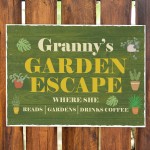 Any Names GARDEN ESCAPE Sign PERSONALISED Garden Shed Sign