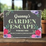 PERSONALISED Any Names GARDEN ESCAPE Sign Garden Shed Sign