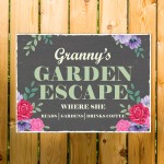 PERSONALISED Any Names GARDEN ESCAPE Sign Garden Shed Sign