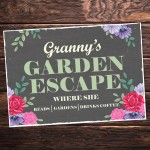 PERSONALISED Any Names GARDEN ESCAPE Sign Garden Shed Sign