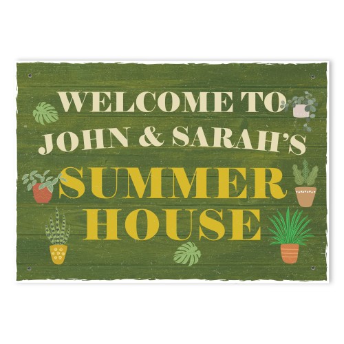 PERSONALISED Any Names Summerhouse Sign Garden Shed Sign